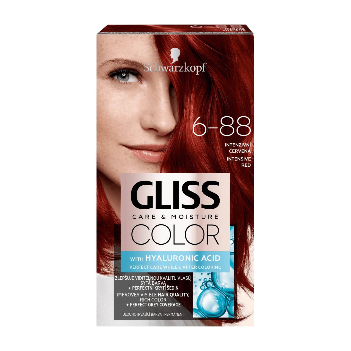 Schwarzkopf Gliss Color 6-88 Intensive Red permanent hair color