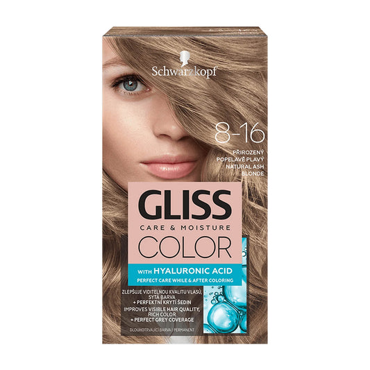 Schwarzkopf Gliss Color 8-16 Natural Ash Blonde permanent hair color