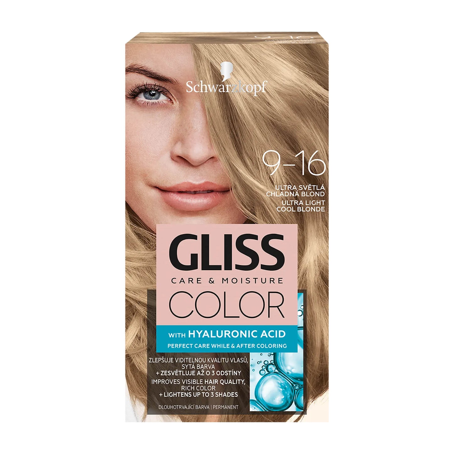 Schwarzkopf Gliss Color 9-16 Ultra Light Cool Blonde permanente Haarfarbe