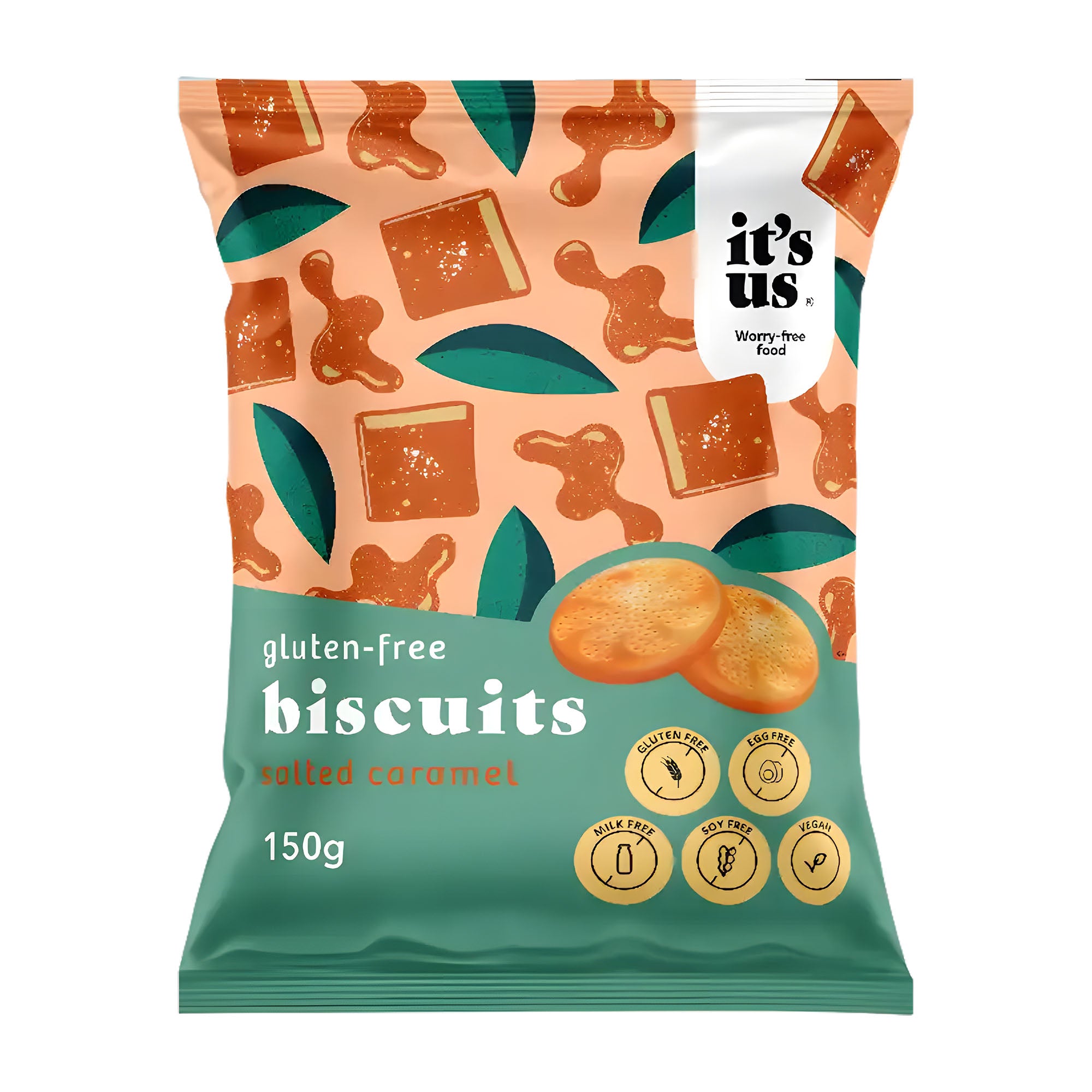 It’s Us Salted Caramel gluten-free biscuits, 150 g