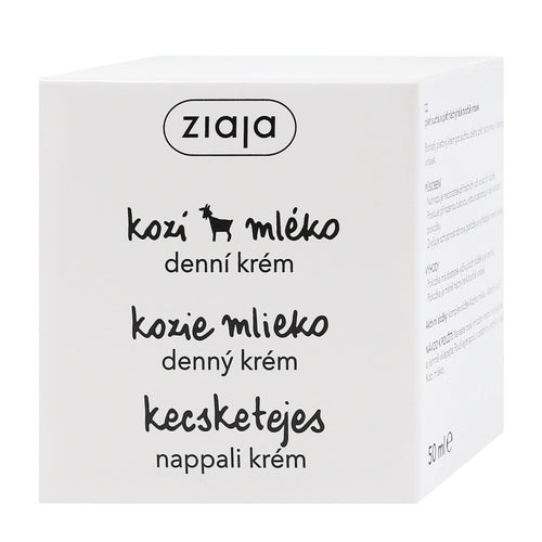 Ziaja goat's milk daily cream packaging on a white background