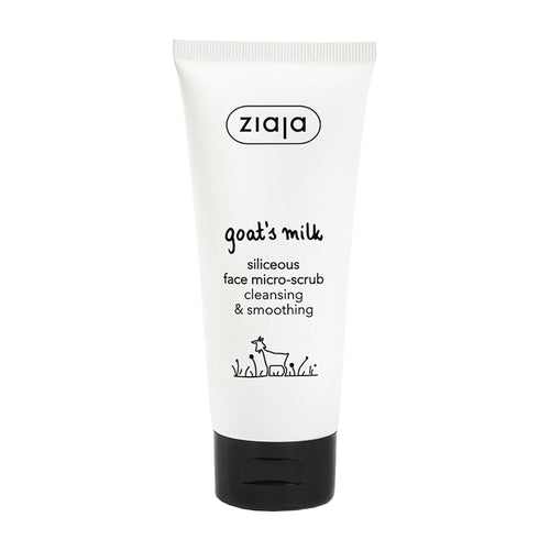 Tube of Ziaja Goat's Milk Cleansing & Smoothing Siliceous Micro-Scrub on a white background