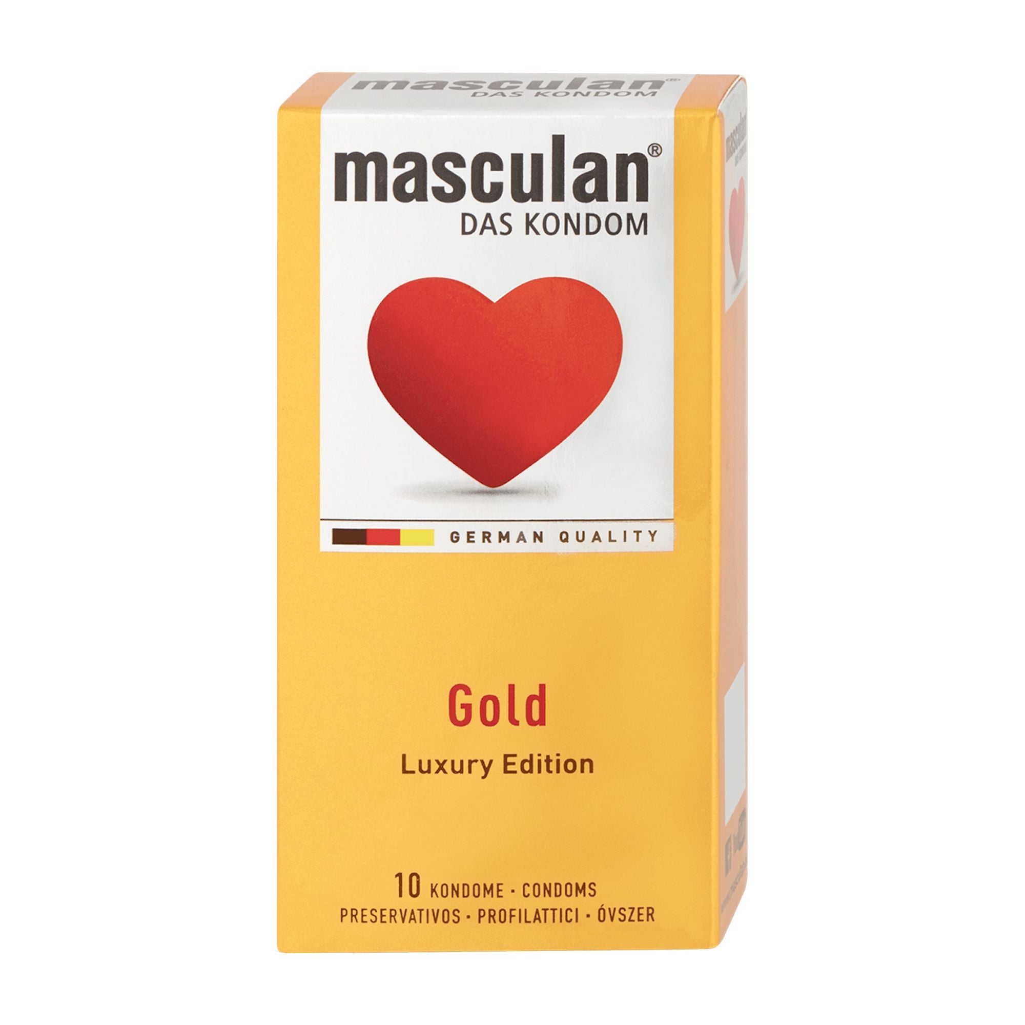 masculan Gold condoms, 10 Count – Peppery Spot