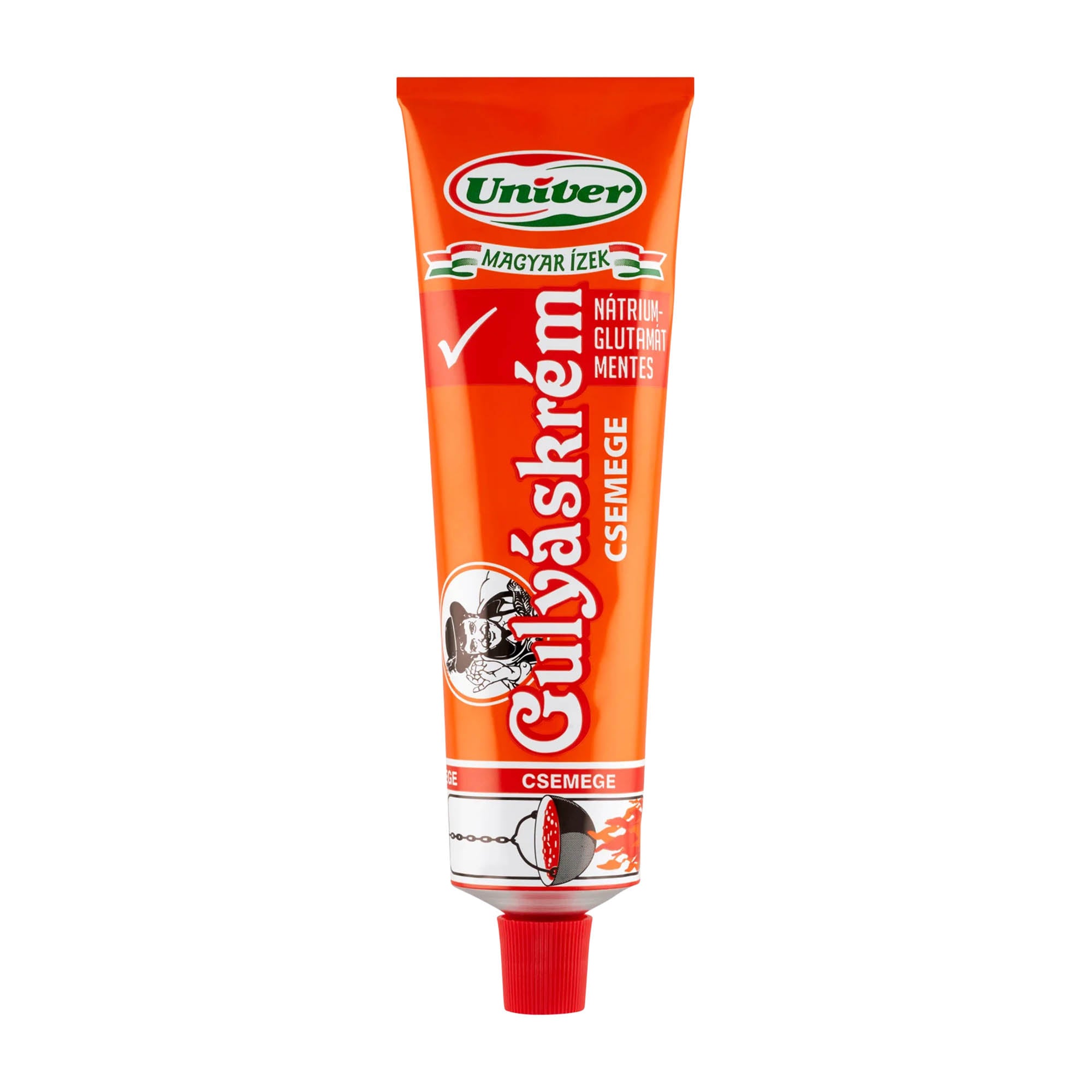 tube of Univer goulash paste mild with white background