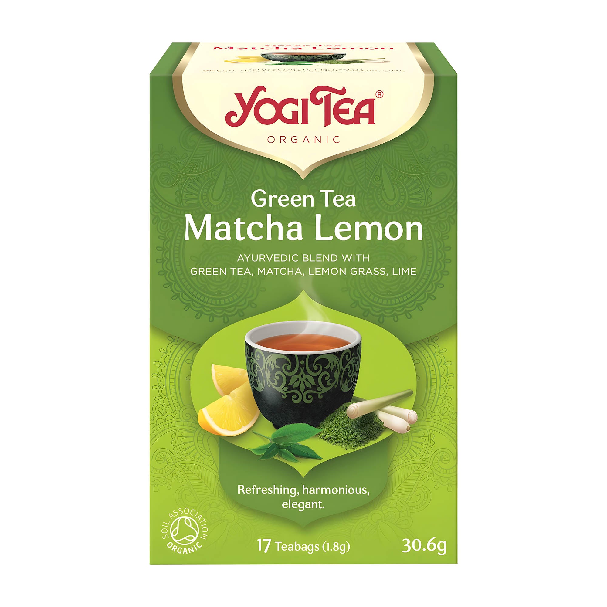YOGI TEA Thé vert Matcha Citron, 17 sachets