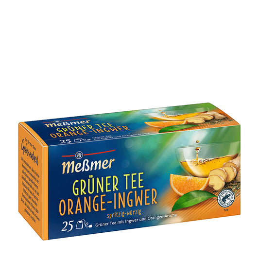 Messmer Orange & Ginger green tea, 25 Count