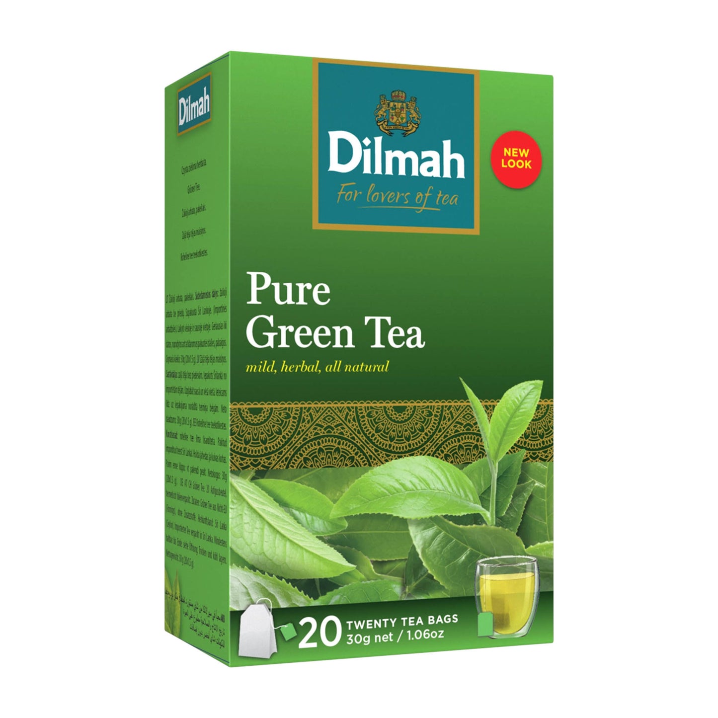 Dilmah Pure Green tea, 20 Count