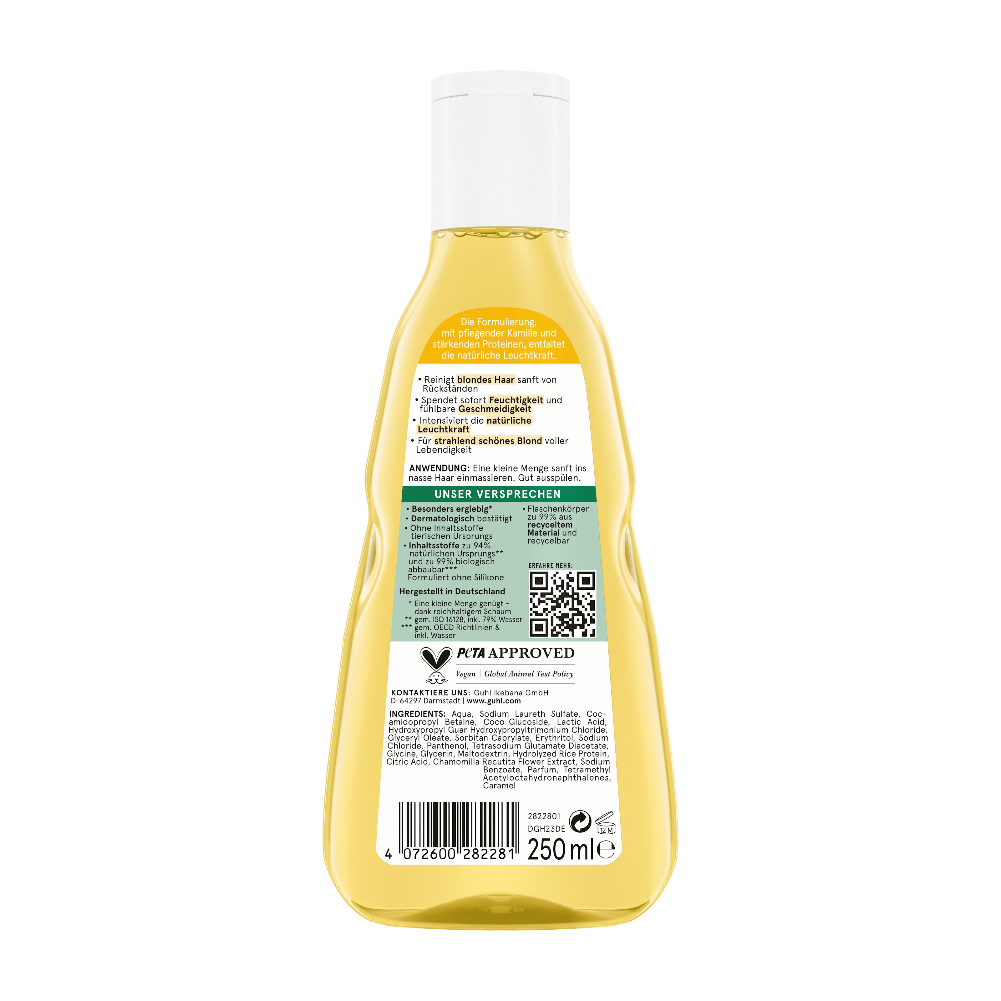 GUHL Shampooing Blond Brillance & Soin, 250 ml
