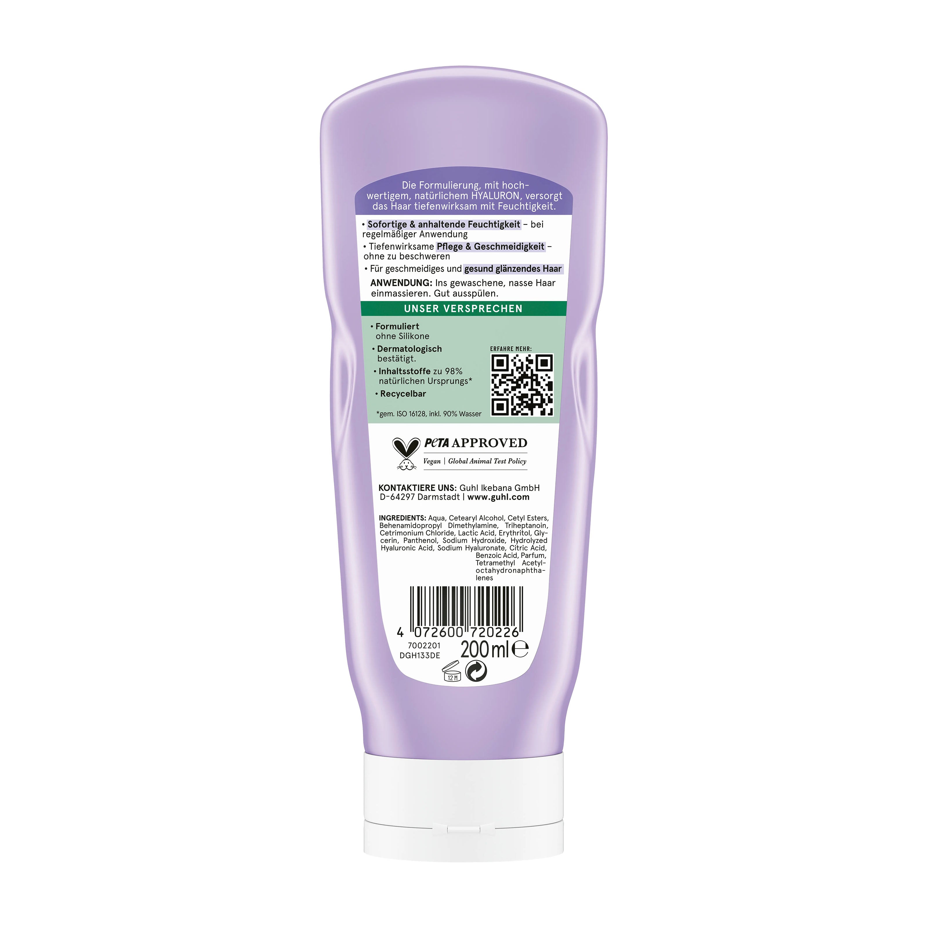 GUHL Après-shampooing Hyaluron + Care, 200 ml