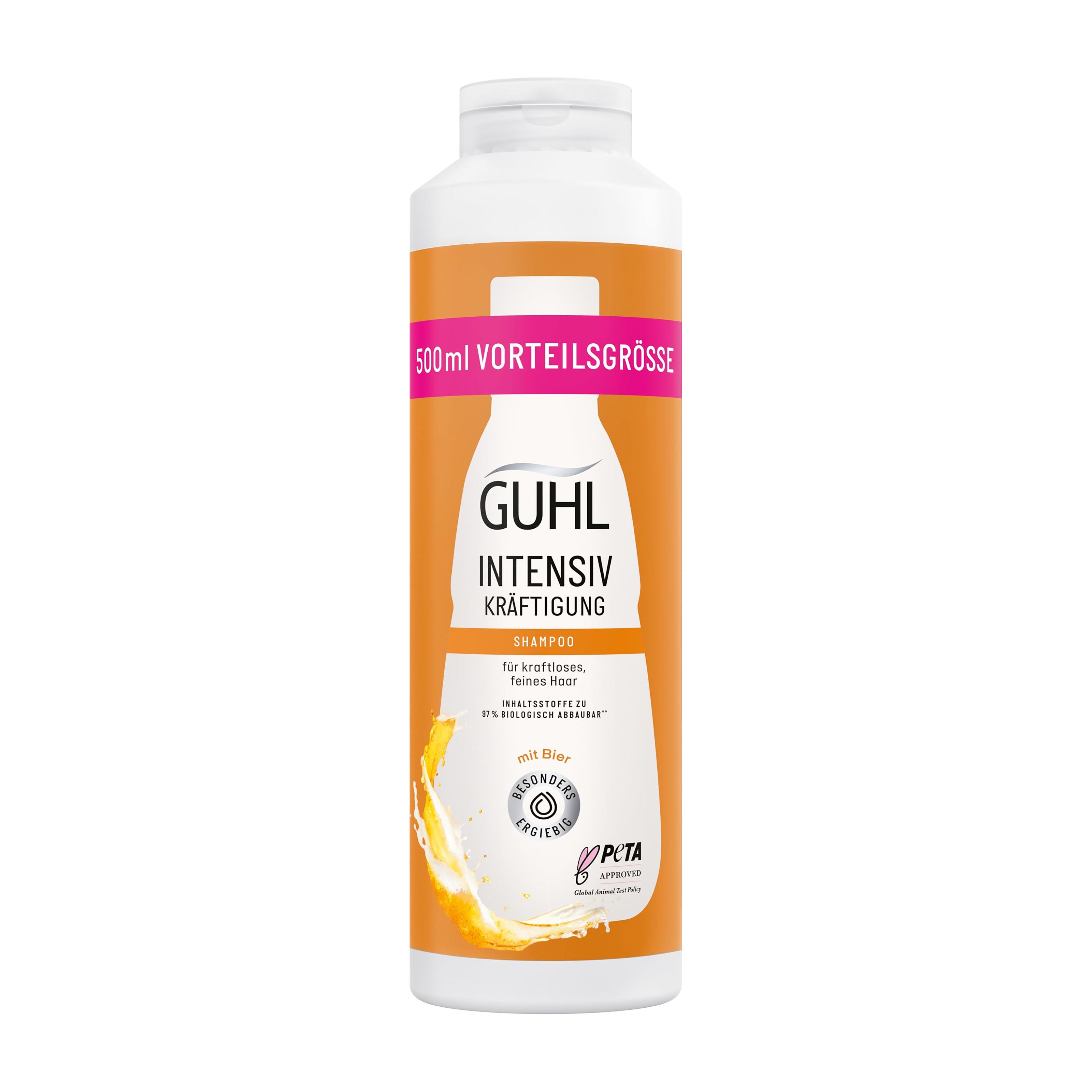 Guhl intensive strengthening shampoo bottle on white background