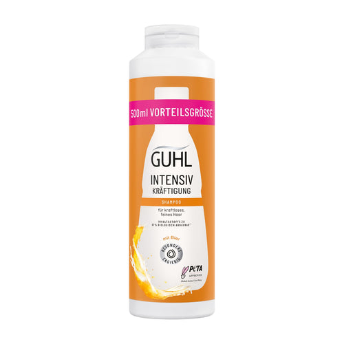 Guhl intensive strengthening shampoo bottle on white background