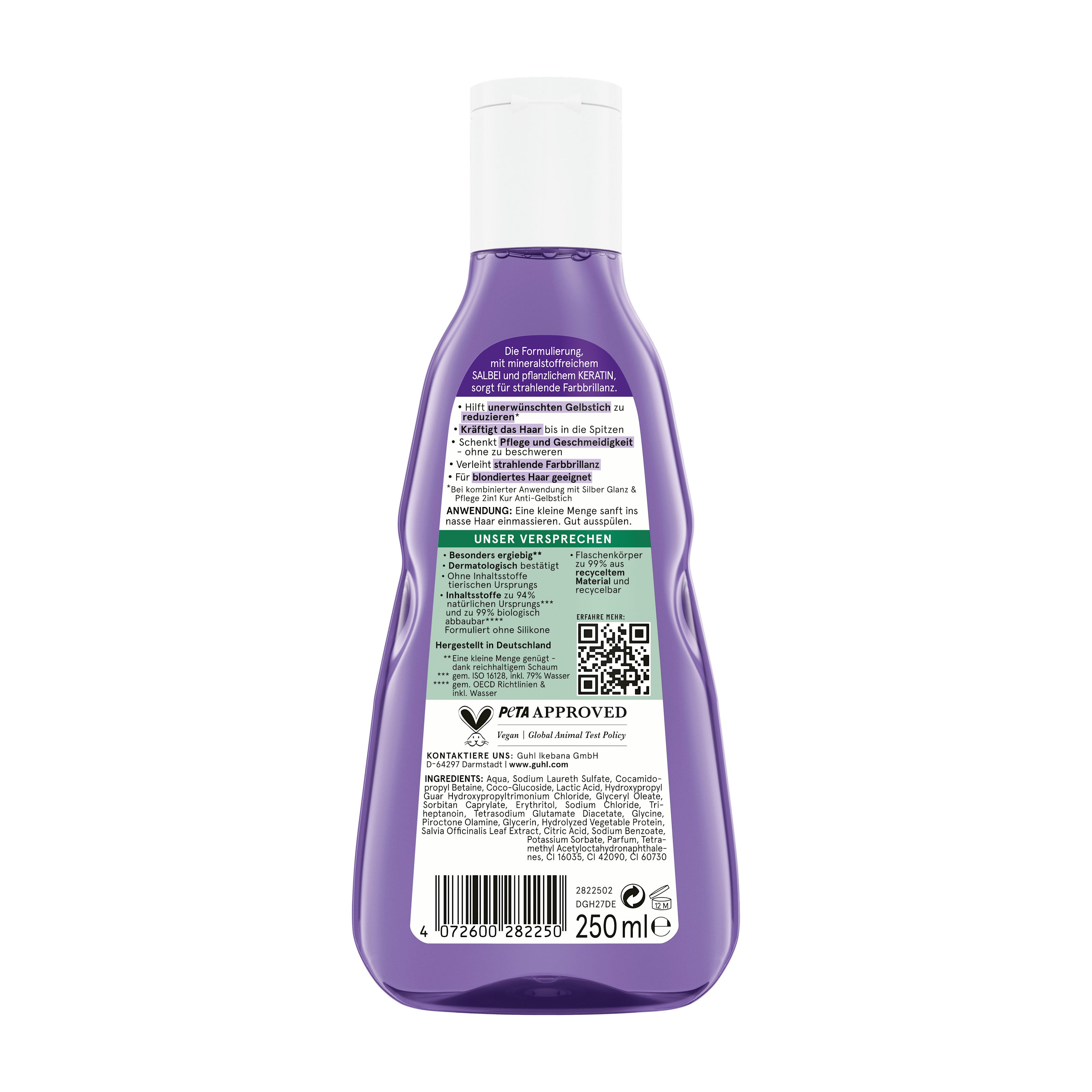 GUHL Shampoo Silver Shine & Care, 250 mL