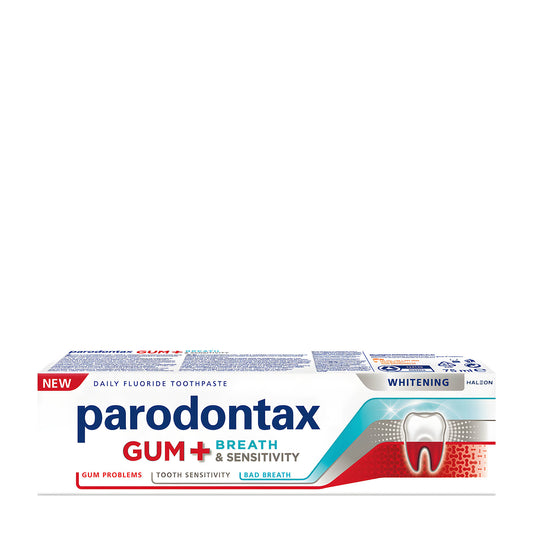 Parodontax Gum + Breath & Sensitivity aufhellende Zahnpasta, 75 ml