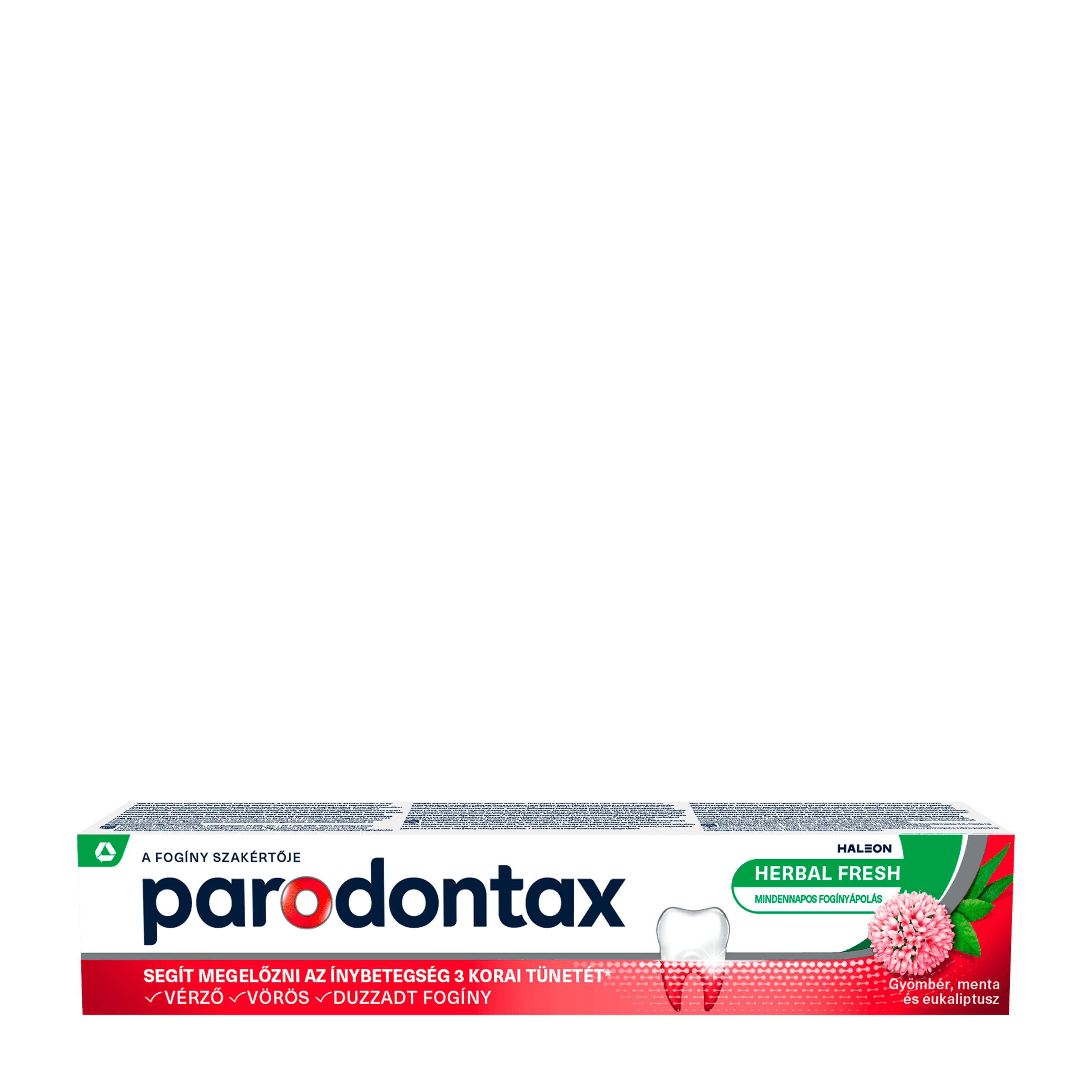 Parodontax Gum Health Herbal Fresh toothpaste packagin on a white background