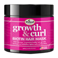 Difeel growth & curl biotin hair mask jar on a white background