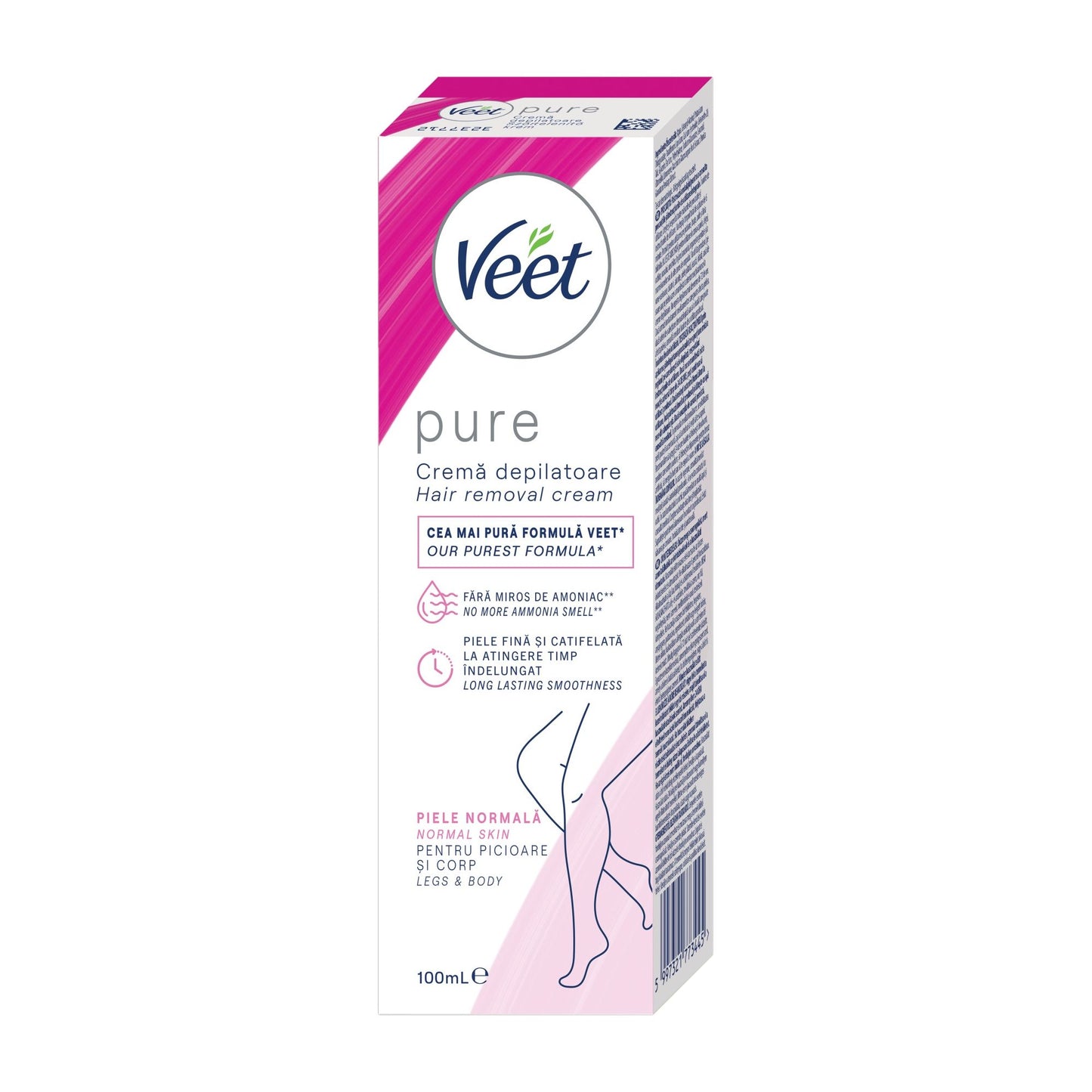 Veet Pure Legs & Body hair removal cream for normal skin, 100 mL