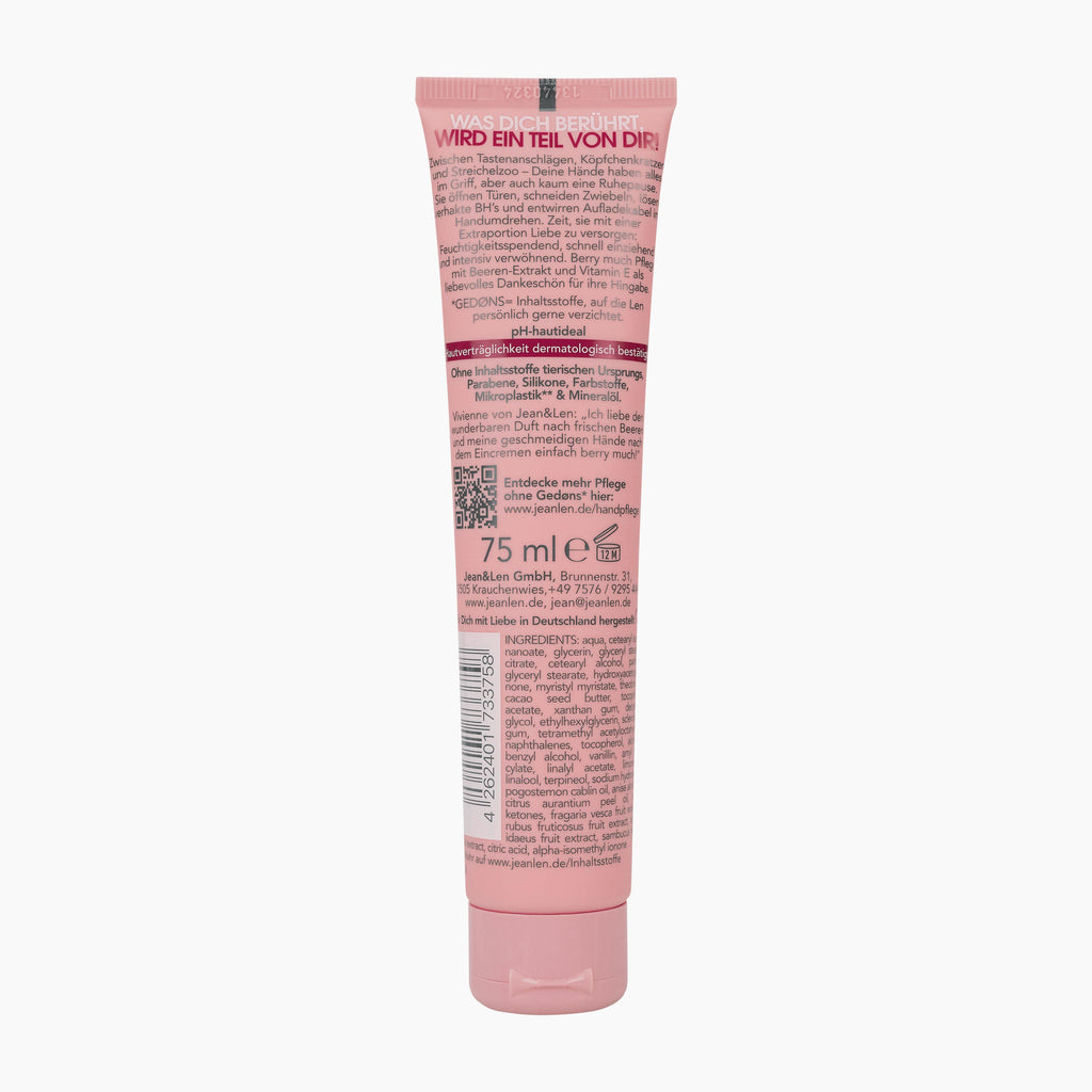 Jean&Len Handcreme Intensiv I LOVE YOU BERRY MUCH, 75 ml