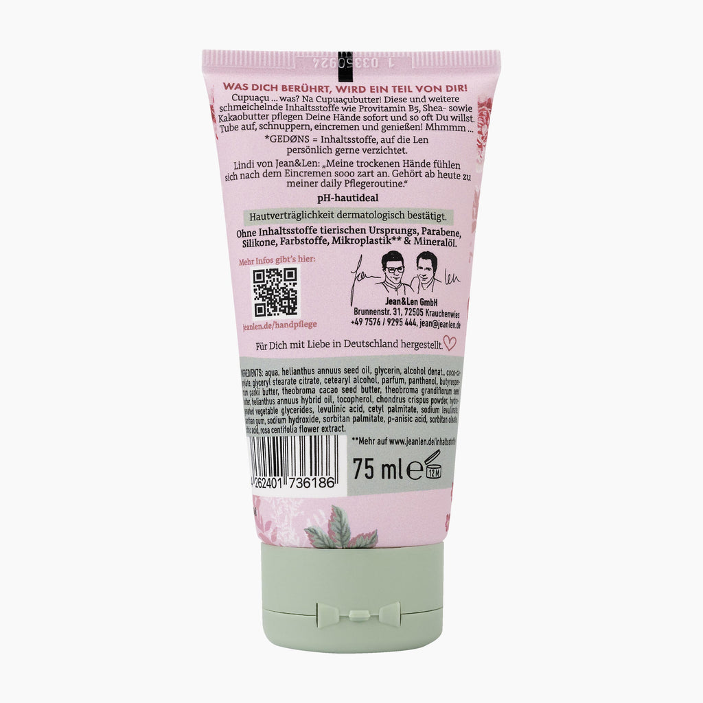 Jean&Len Crema de Manos Peonía y Lichi, 75 ml