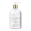 Baylis & Harding White Tea & Neroli luxury hand wash in a 500 mL white marble-effect bottle with a gold pump.