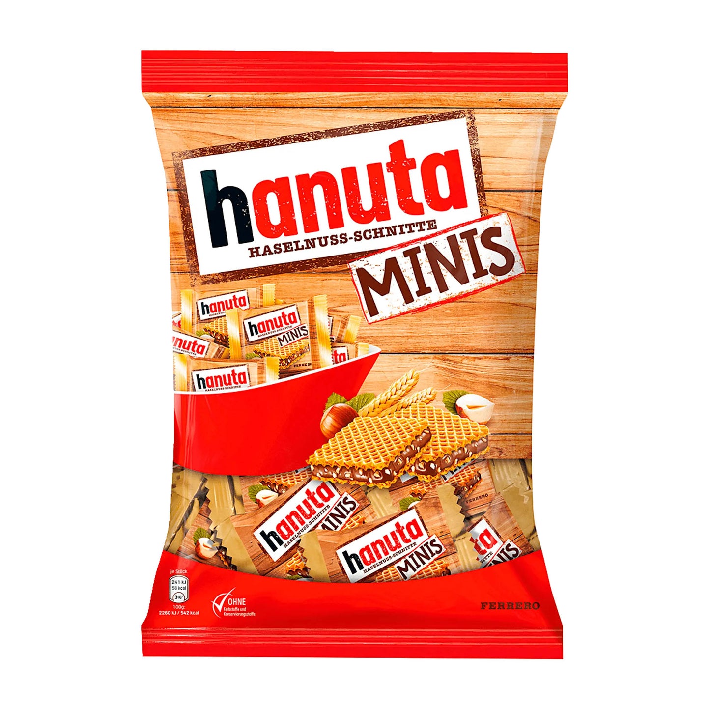 hanuta Haselnussschnitten Minis Waffelriegel, 200 g