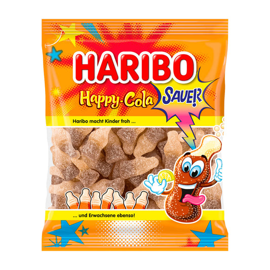 Haribo Happy Cola Sour Fruit Gummi, 175 g