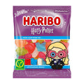 Haribo Harry Potter gummy candy package with Luna Lovegood character on a purple background