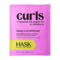 Hask Curls Deep Conditioner packaging on a white background.