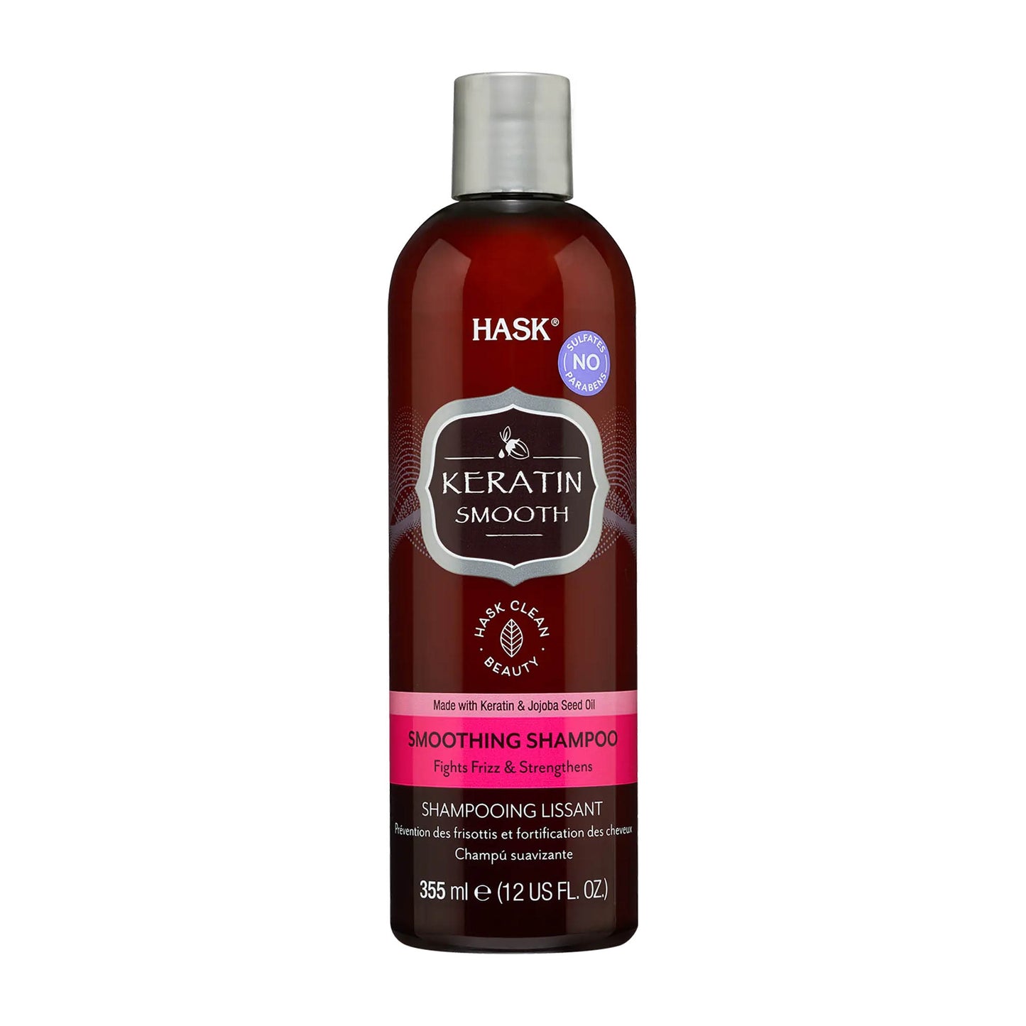 HASK Keratin Smooth smoothing shampoo, 355 mL