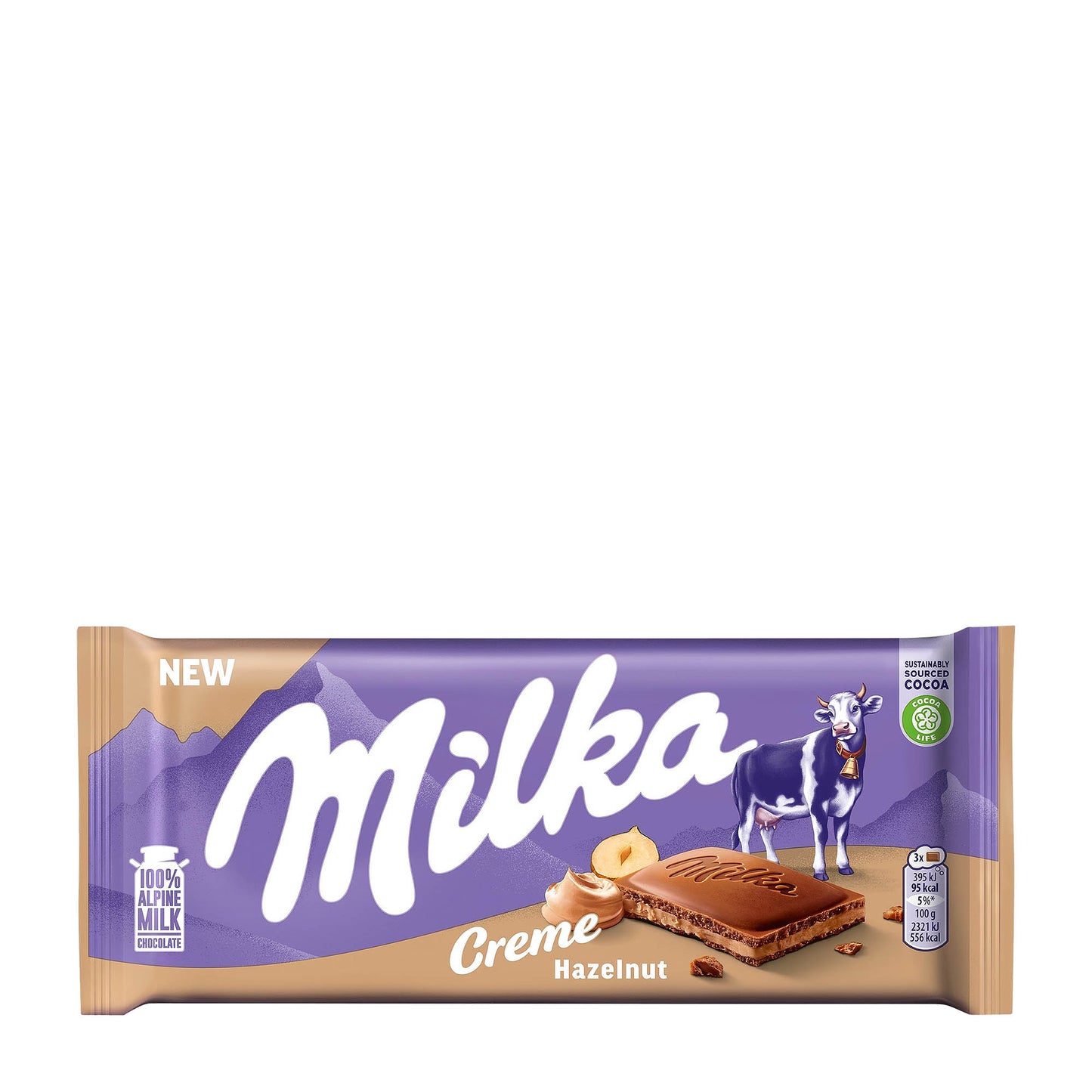 Milka Hazelnut Creme Milk Chocolate Bar, 85 g