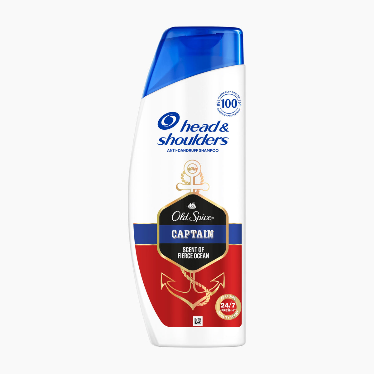 Head&Shoulders Old Spice Captain Shampoo bottle on a light gray background.