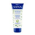 A tube of Sana heel softening and anti-callus cream with product information in multiple languages.