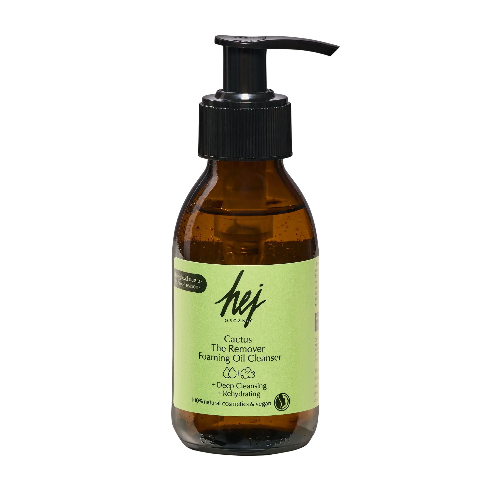 HEJ ORGANIC Huile nettoyante moussante Cactus The Remover, 105 ml