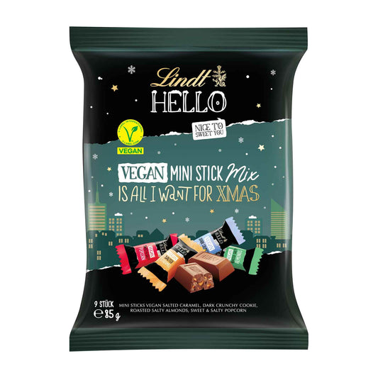 Lindt Weihnachts Hello Vegan Mini Sticks Mix, 85 g