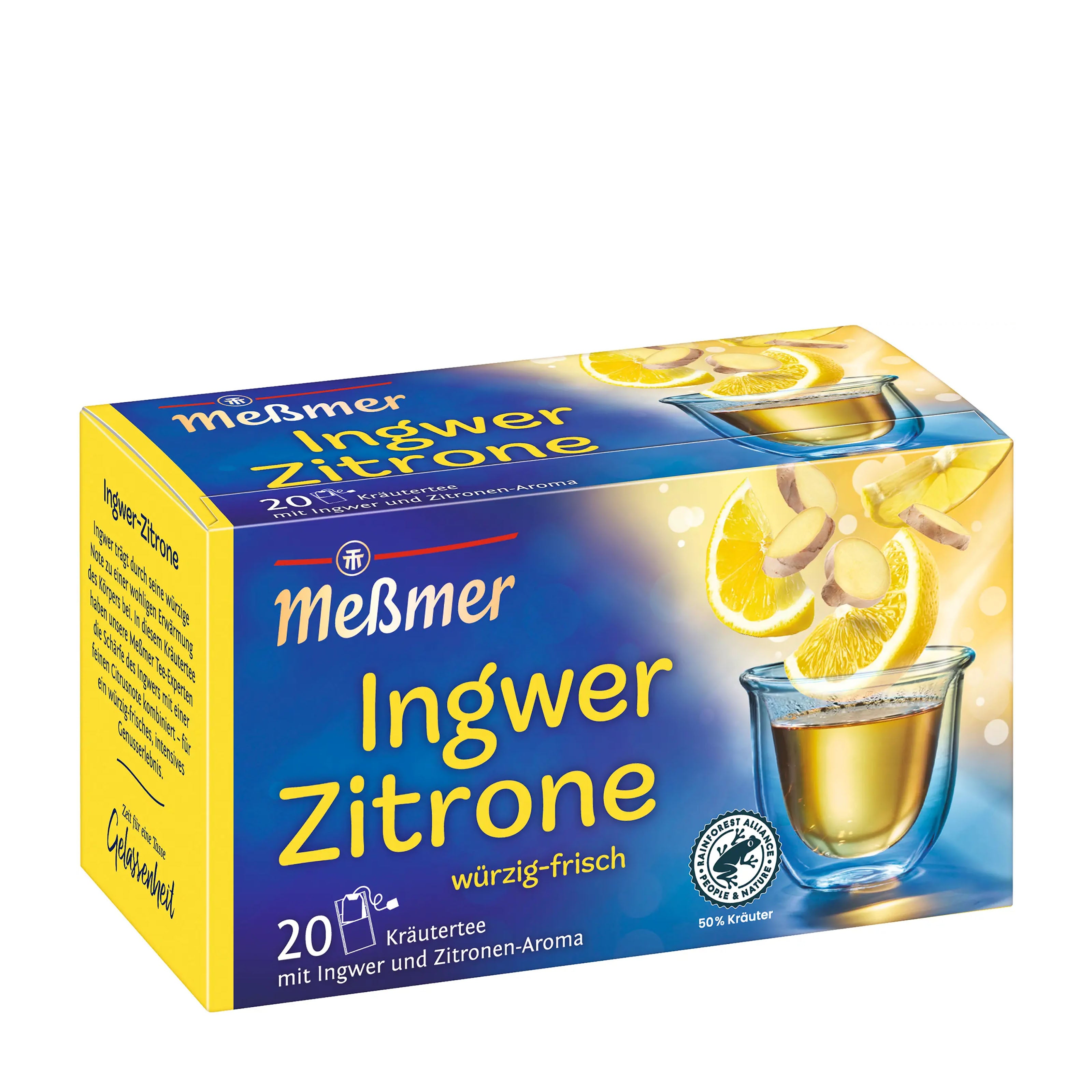 Messmer Herbal Tea Ginger & Lemon, 20 Count – Peppery Spot