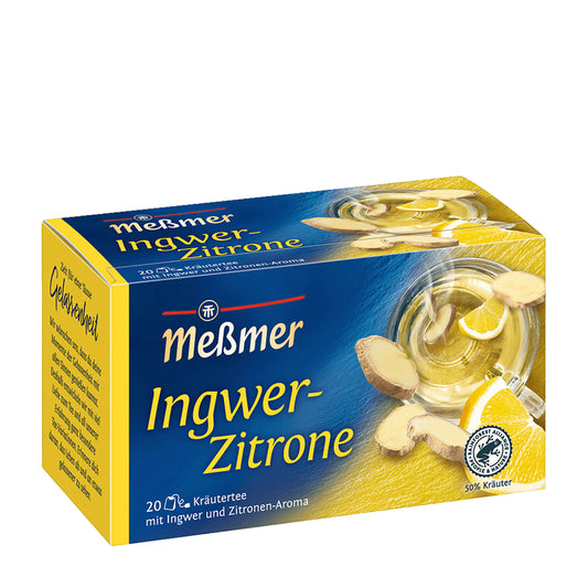 Messmer Ginger & Lemon herbal tea, 20 Count