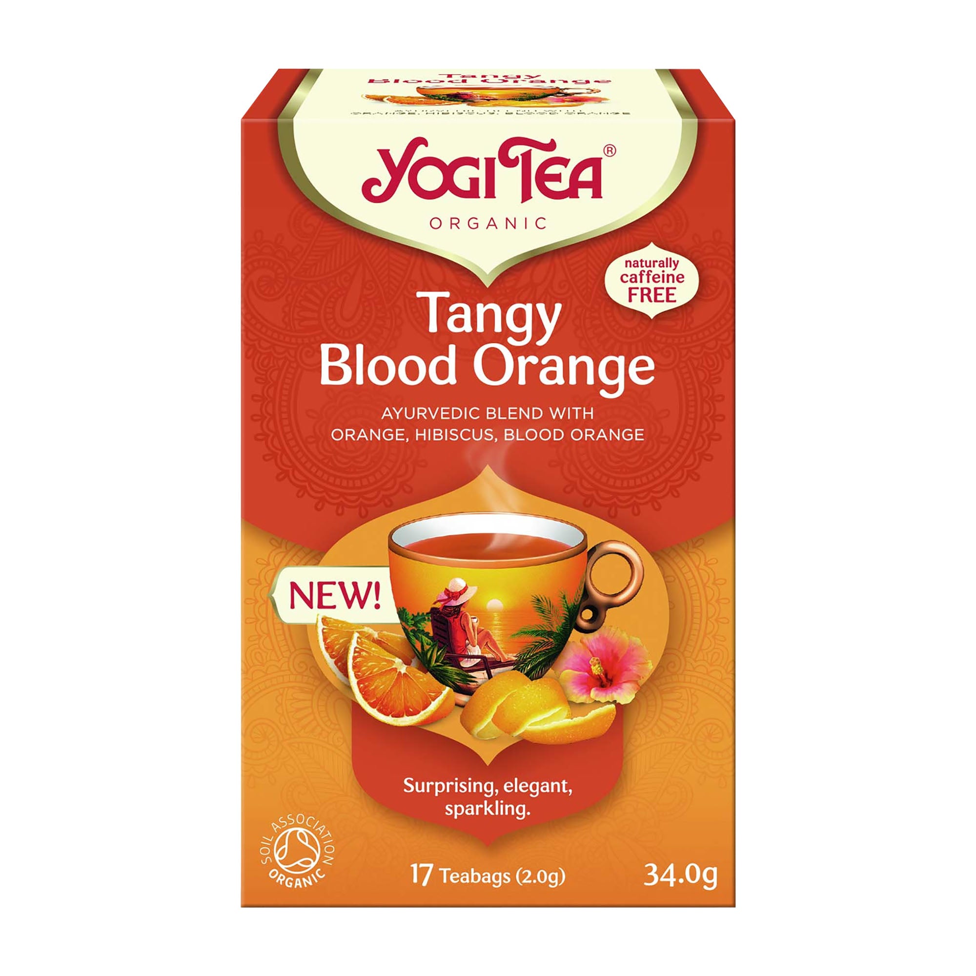 YOGI TEA Tangy Blood Orange herbal tea, 17 Count