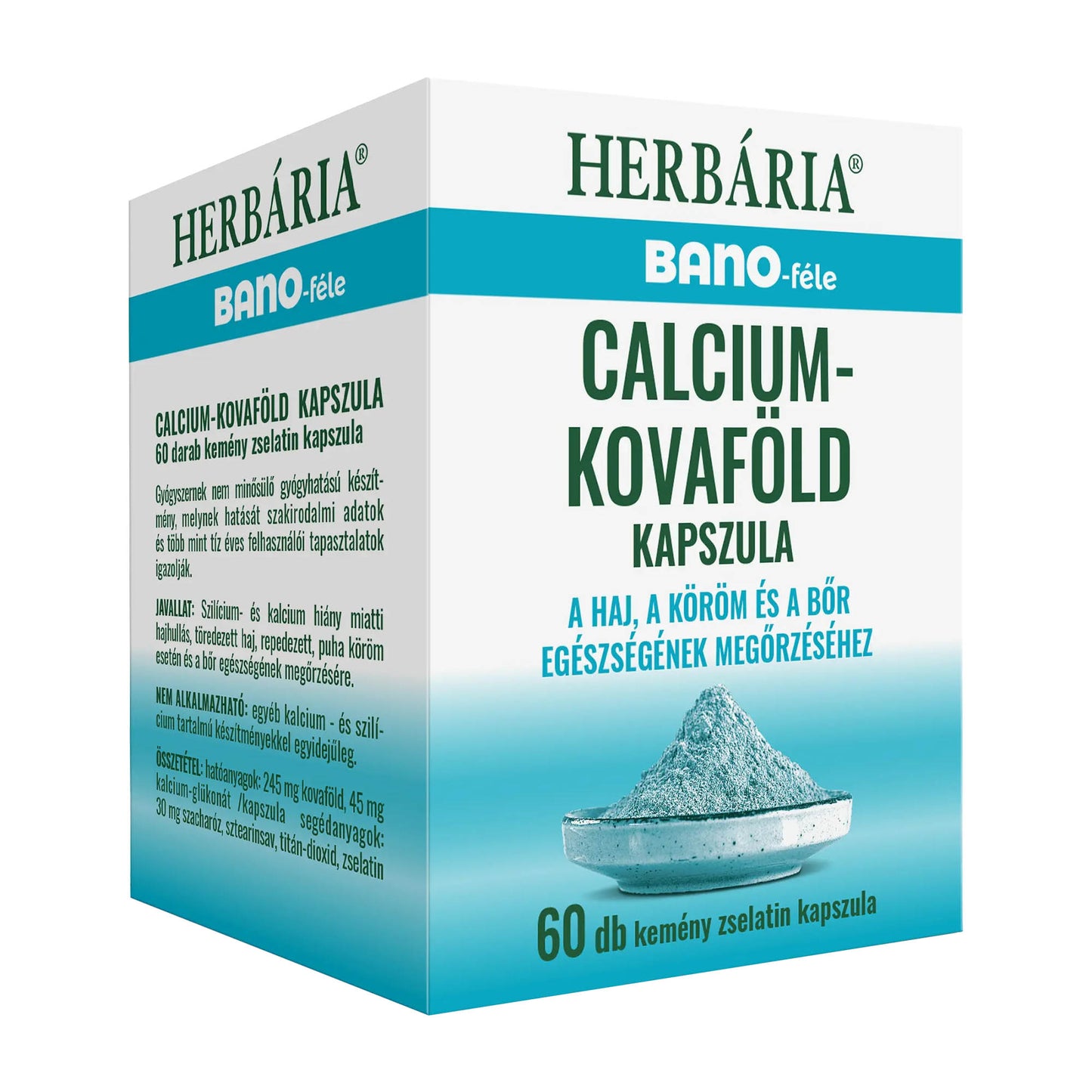 Herbaria Bano Calcium & Diatomaceous Earth capsules, 60 Ct