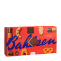 A box of Bahlsen Hermann Bahlsen Collection cookies and wafers, featuring various chocolate and non-chocolate varieties, and the brand name prominently displayed.