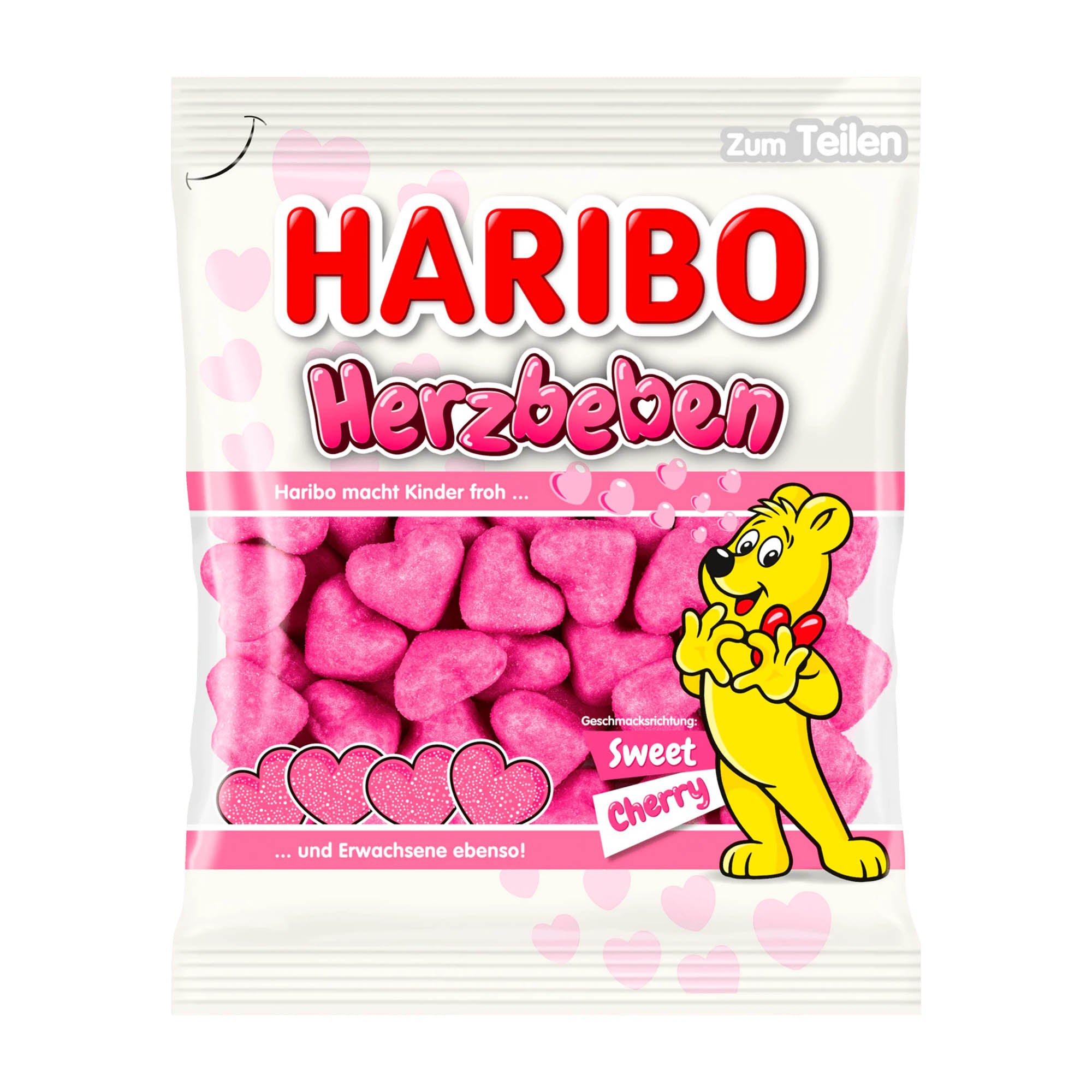 Haribo Herzbeben packaging on a white background
