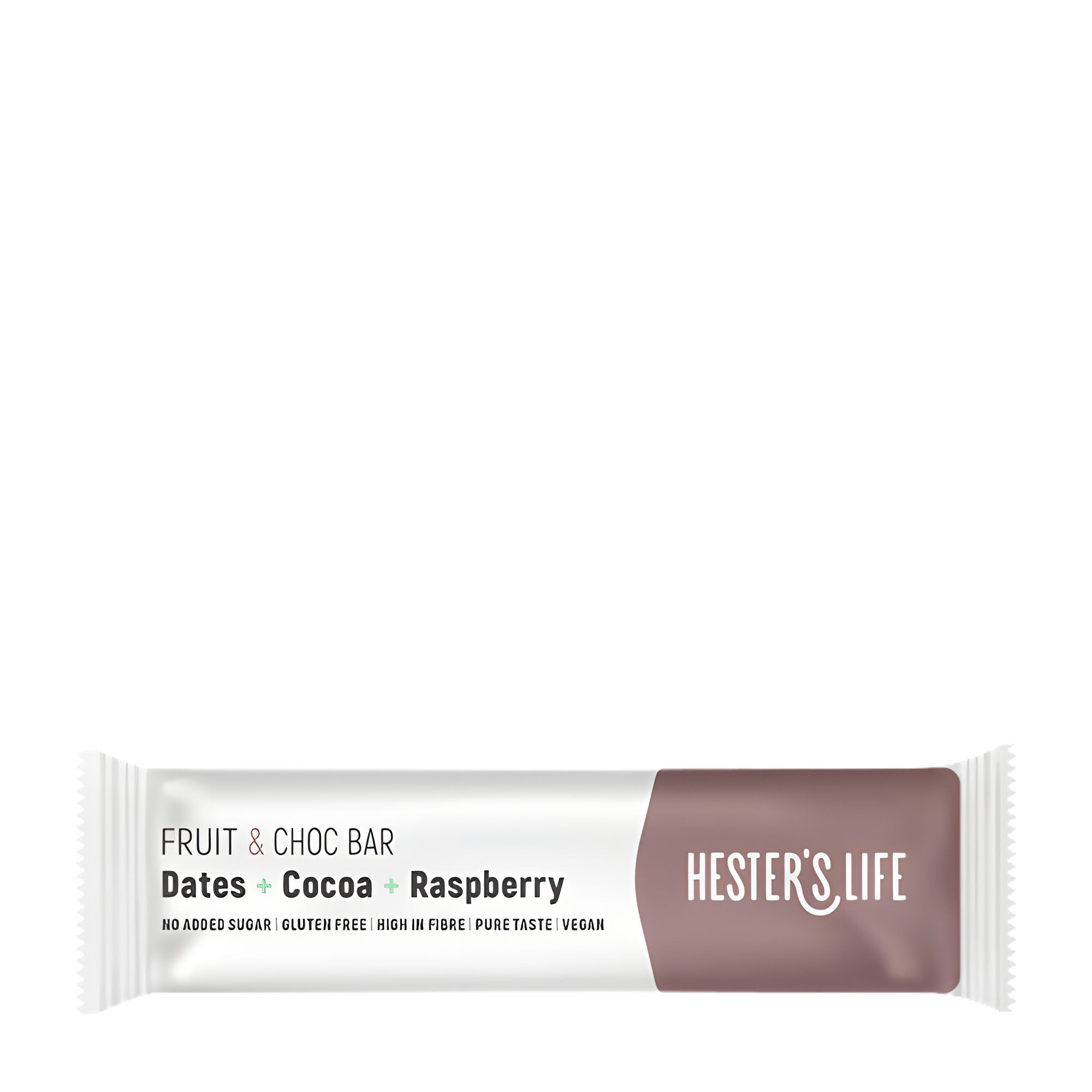 Hester's Life Barre aux fruits et au chocolat Dattes + Cacao + Framboise, 30 g