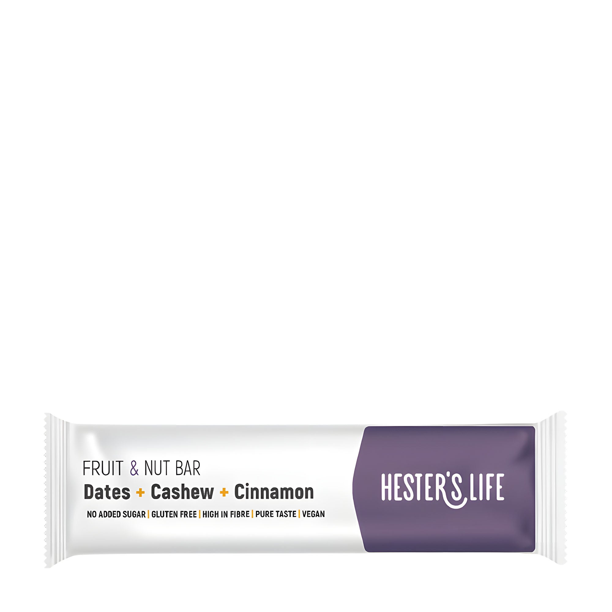 Hester's Life Barre aux fruits et aux noix Dattes + Noix de cajou + Cannelle, 30 g