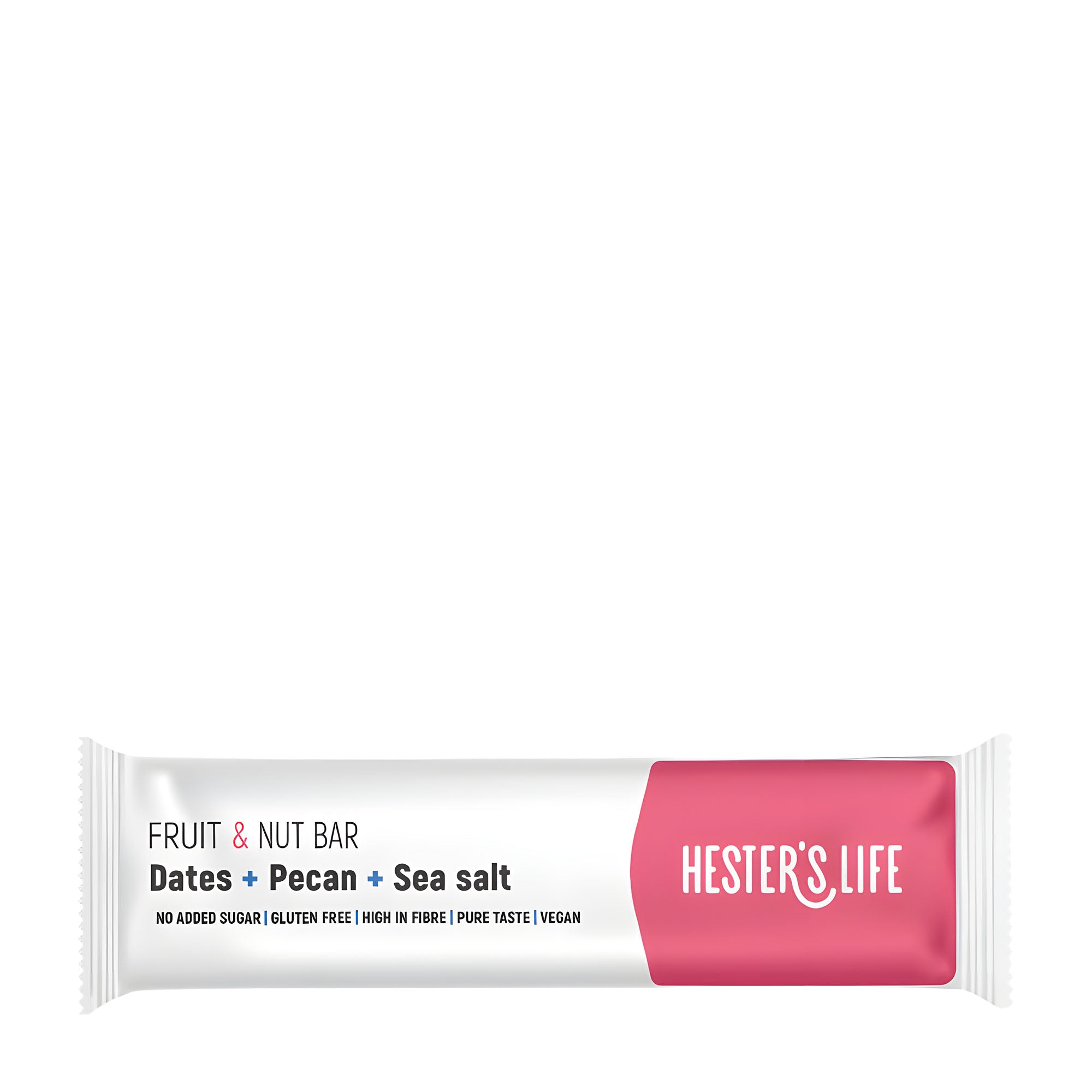 Hester's Life Barre aux fruits et noix Dattes + Noix de pécan + Sel de mer, 30 g