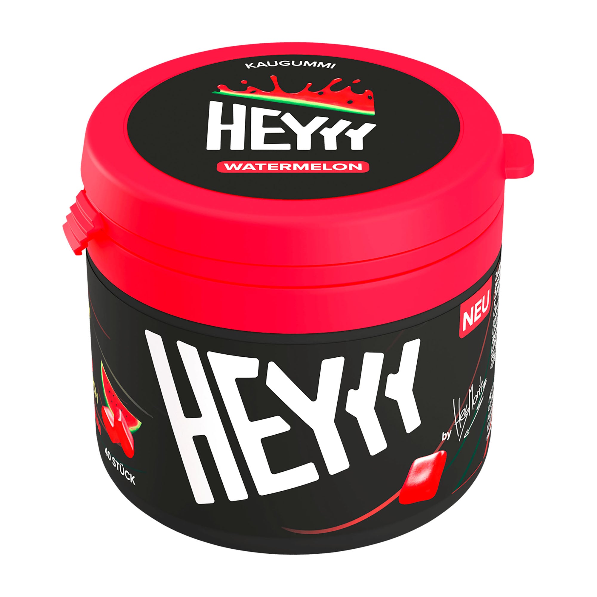 HEYYY Watermelon chewing gum packaging on a white background