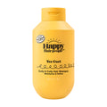 Yellow bottle of Happy Hair People Yes Curl Shampoo on a white background
