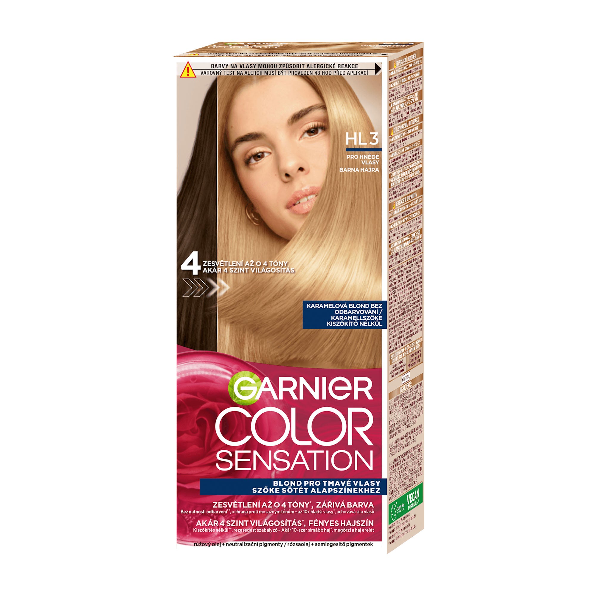 GARNIER Color Sensation HL3 Caramel Blond ultra éclaircissant pour brun