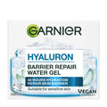 Box of Garnier Hyaluron Barrier Repair Water Gel on a white background