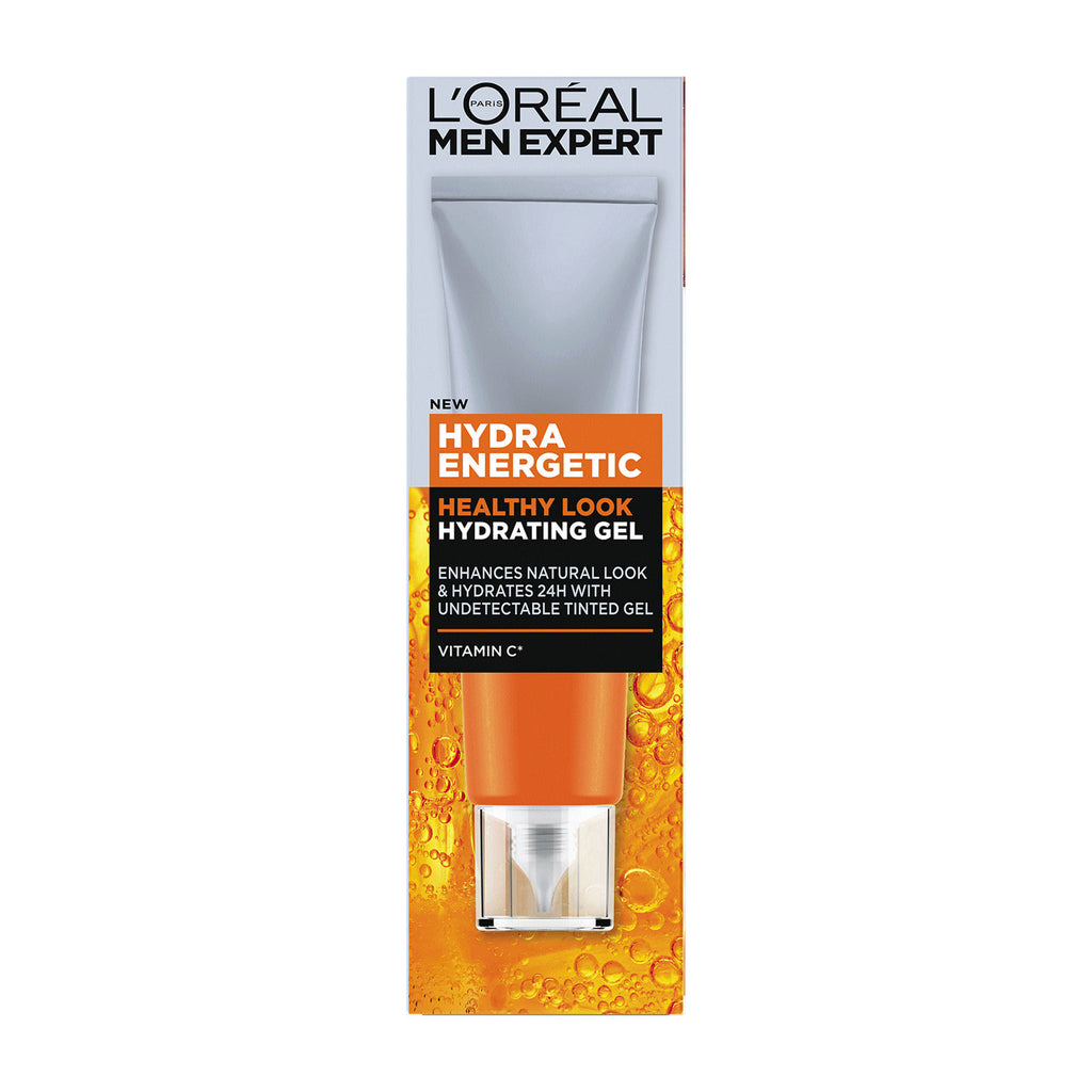 Box of L'Oréal Paris Men Expert Hydra Energetic Healthy Look Hydrating Gel on a white background.