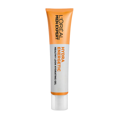 Tube of L'Oréal Paris Men Expert Hydra Energetic Healthy Look Hydrating Gel on a white background.