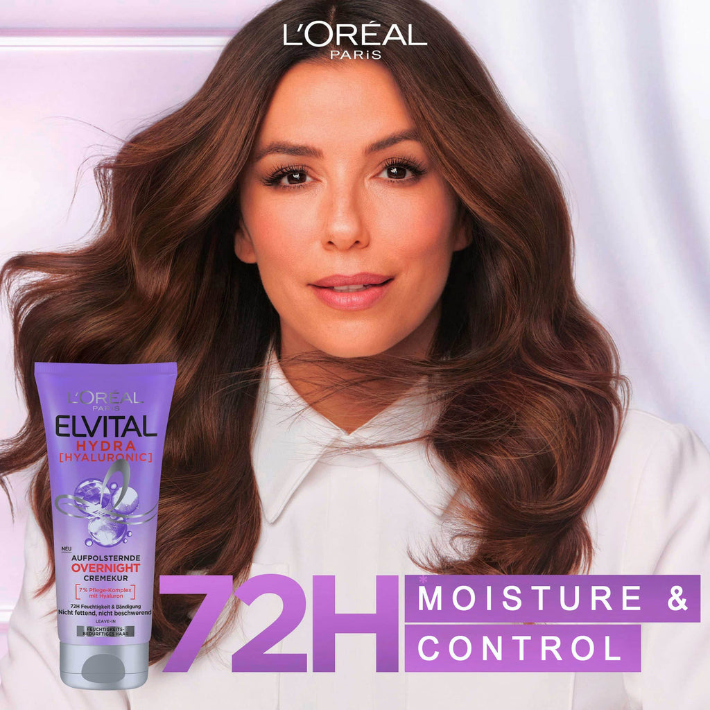 Loreal Paris Elvital Soin de nuit sans rinçage Hydra Hyaluronic, 200 ml