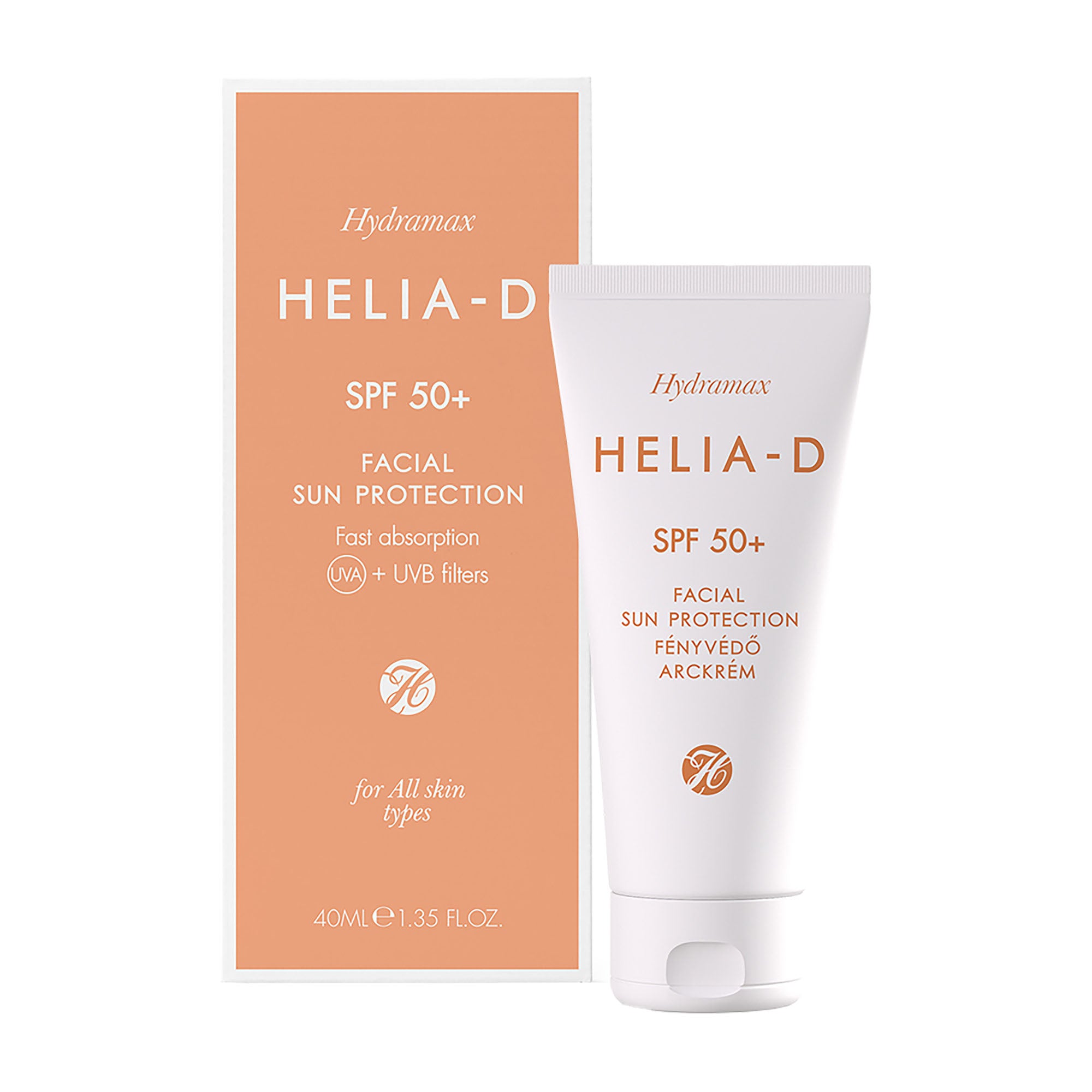 HELIA-D Protection solaire visage Hydramax pour tous types de peau SPF 50+, 40 ml